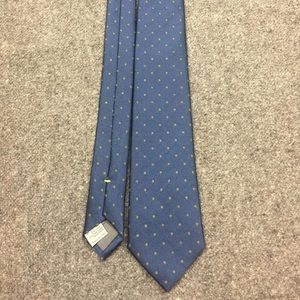 Canali navy polka dot tie